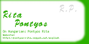 rita pontyos business card